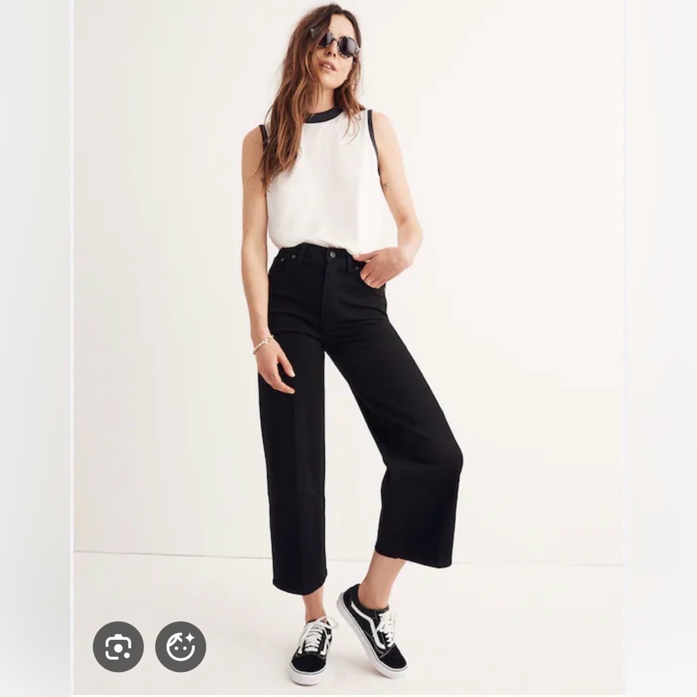 Madewell Slim Wide Leg Jeans Lunar Wash 27